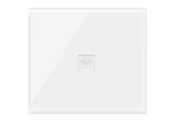 1 GANG TEL SOCKET WITH SHUTTER