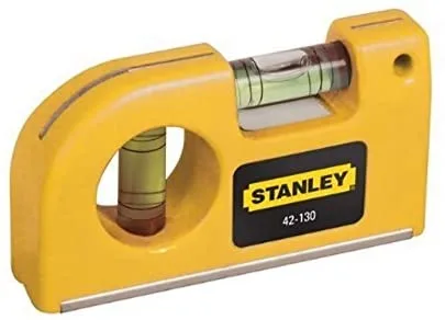 Stanley 0-42-130 Pocket Level magnetic horizontal/vertical, Yellow