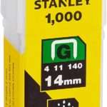 Stanley 1-TRA709T Type G Staples (1000 piece) 14mm, Silver