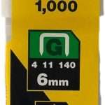 Stanley 1-TRA704T Type G Staples (1000 piece)6 mm, Silver