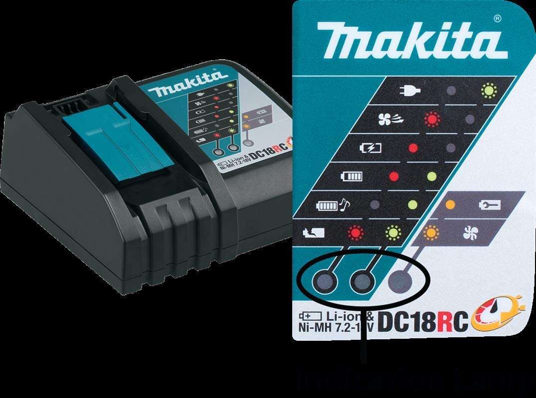 Makita Battery 5A (632F15-1) x 2PCS & Charger (DC18RC) & BAG - Image 2