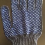 BLUE DOUBLE DOTTED GLOVES - INDUSCO SAFETY