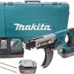 Makita DFR550RFE 18V Cordless li-ion Auto-Feed Screwdriver (2 x 3Ah Batteries)