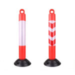 75CM Unbreakable Orange PU Warning Post For Traffic Safety