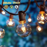 Outdoor Indoor 25FT G40 Globe String Lights with US and UK Plug