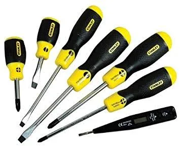 Stanley 0-65-009 Cushion Grip Screwdriver 6 Piece Set With Voltage Tester