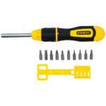 10 PC MULTIBIT RATCHETING SCREWDRIVER 68-010