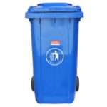 240 LITRE PLASTIC WASTE BIN WITH WHEELS , BLACK BLUE GREEN YELLOW