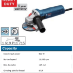 900 W. 4 1/2" ANGLE GRINDER