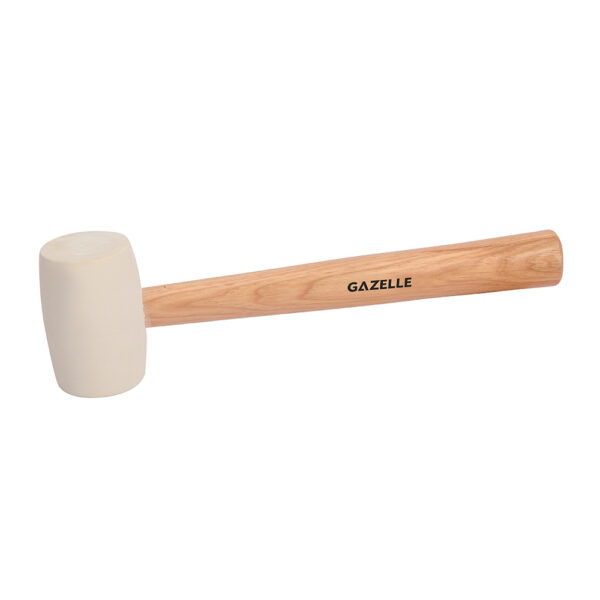 GAZELLE G80214 450 GRAMS RUBBER MALLET (16 OZ.) WITH HARDWOOD HANDLE