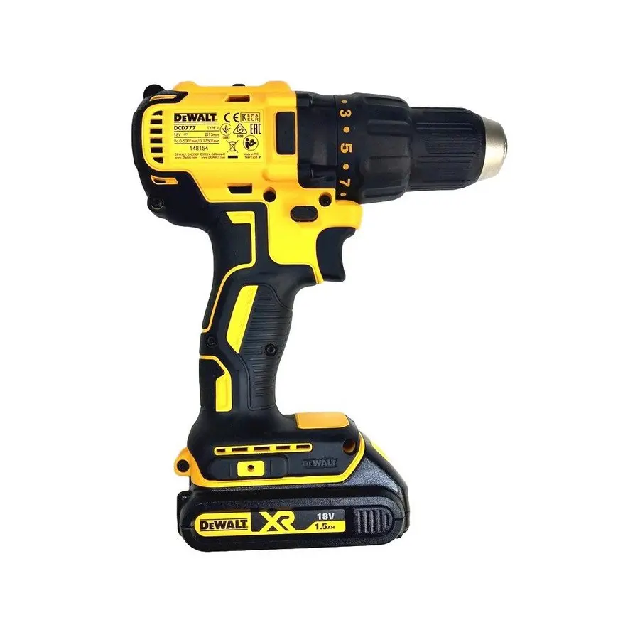 DeWalt DCD778S2-GB Brushless Hammer Drill Driver 18v 2 x 1.5AH Batteries & Charger