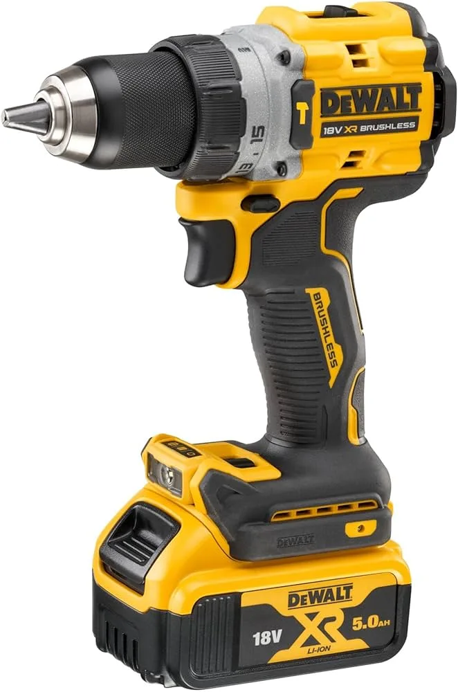 DeWalt DCD805P2T-GB Brushless Hammer Drill Driver with 18v 2 x 5.0AH Batteries & Charger