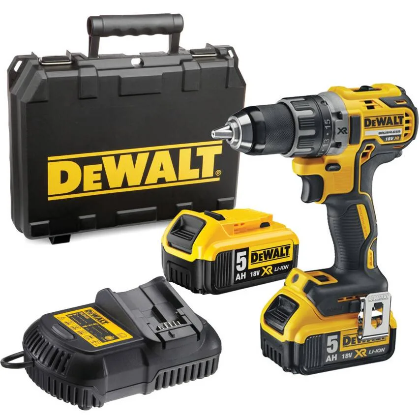 DeWalt DCD791P2-GB Brushless Drill Driver 18v 2 x 5.0AH Batteries & Charger