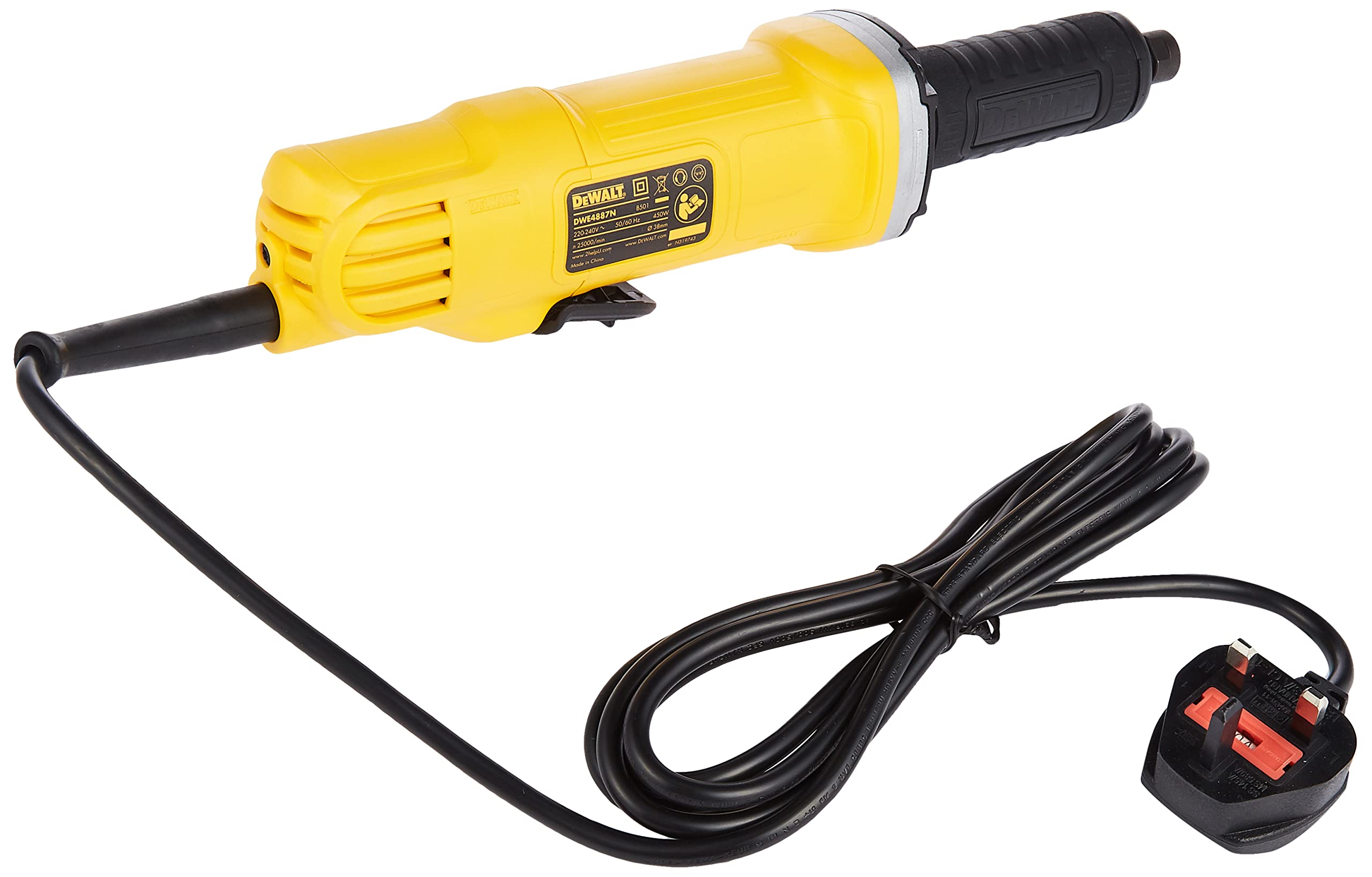 DeWalt DWE4887N-B5 6mm Paddle Switch Die Grinder 450w