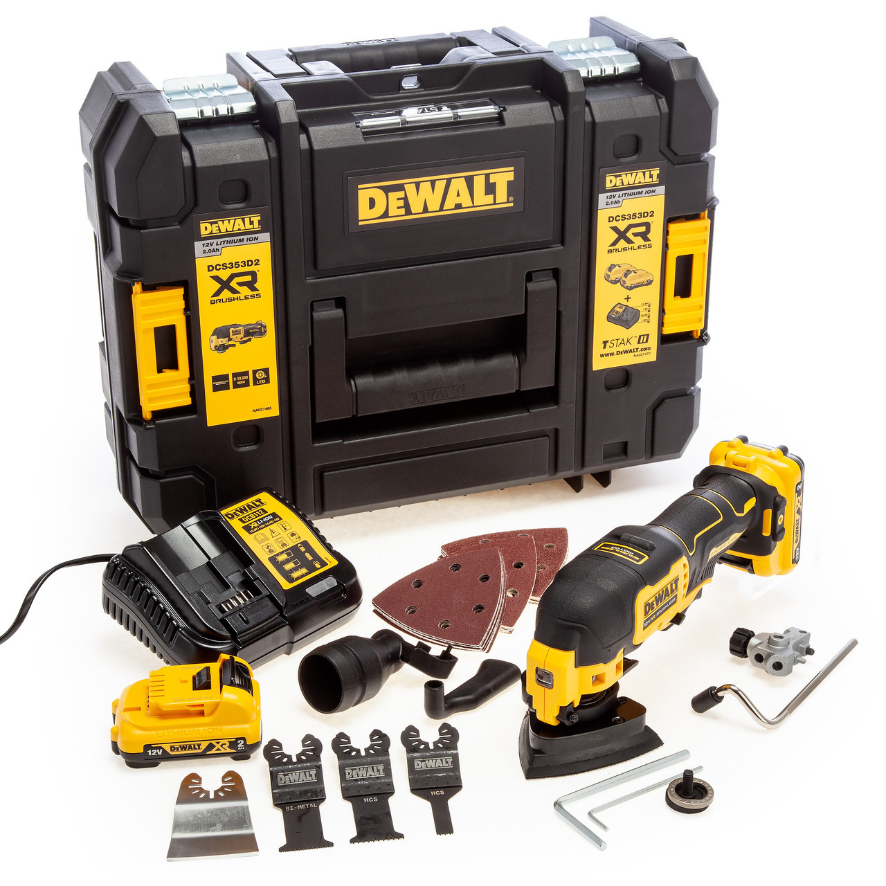 DeWalt DCS353D2-GB 12v Oscillating Tool 2 x 2.0AH Batteries & Charger