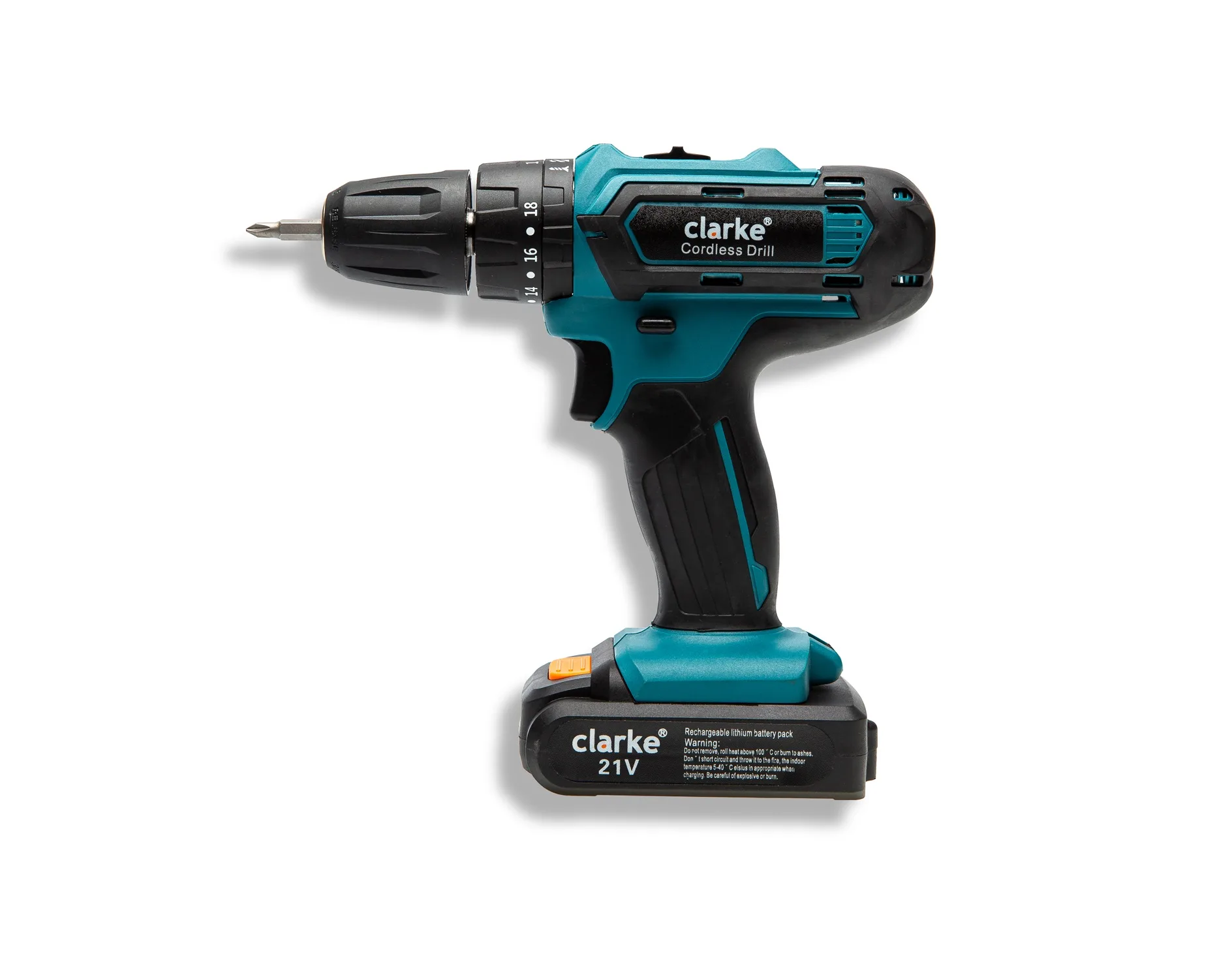 Clarke CLCRD21V 21V CORDLESS HAMMER DRILL WITH ACCESSORIES