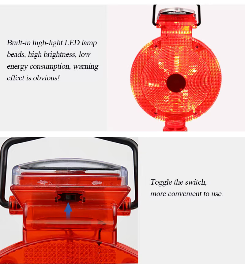 Portable Solar LED Traffic Warning Light