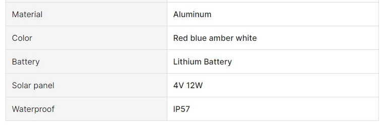 Strobe light for emergency vehicles solar warning light - Image 3