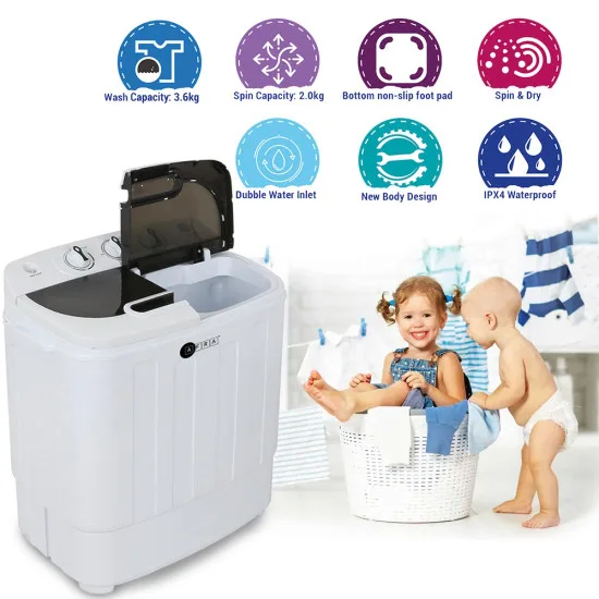 AFRA BABY WASHING MACHINE, TWIN TUB, CAPACITY 3.6 KG