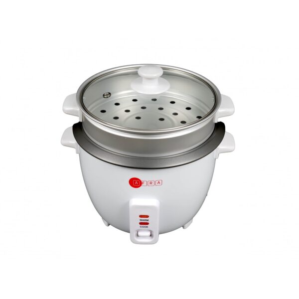 AFRA RICE COOKER 1.5L GLASS LID WHITE