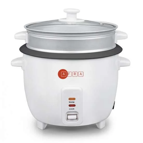 AFRA RICE COOKER 1.5L GLASS LID WHITE