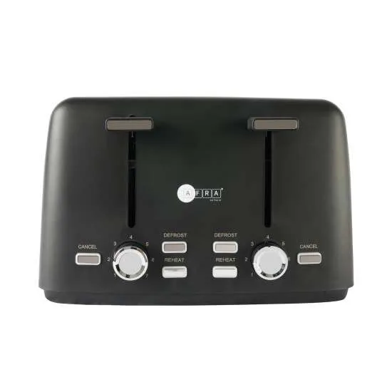 AFRA TOASTER 7 WAY HEAT SETTING BLACK