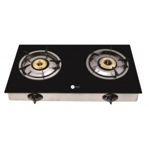 AFRA TWO BURNER TEMPERED GLASS TOP GAS STOVE